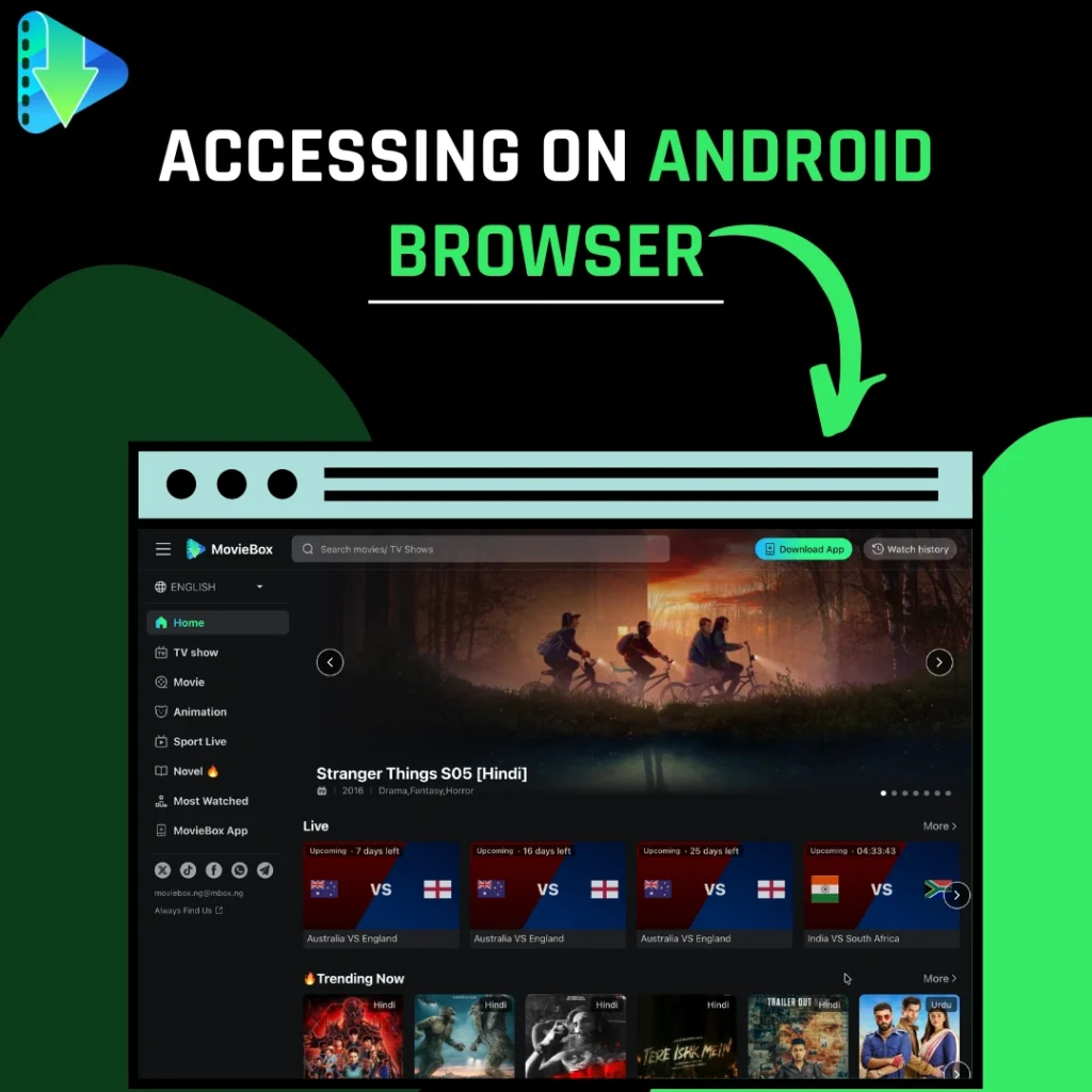 MovieBox Web: Watch Movies & TV Shows Free Online | 2026 4 Accessing on Android Browser